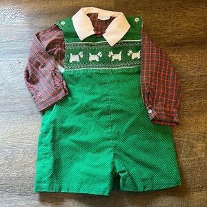 Betti Terell by Johnston Christmas Overall Set